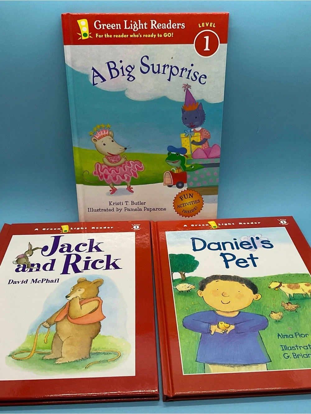 6 Green Light Readers Book Bundle Level 1 & 2 NEW Hardcover